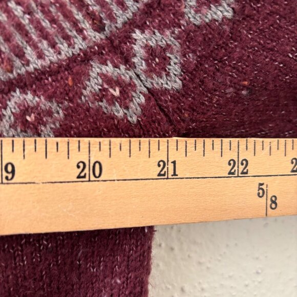 Weatherproof Vintage Maroon Nordic Fairisle Pattern Sweater XXL Crewneck - Picture 9 of 12